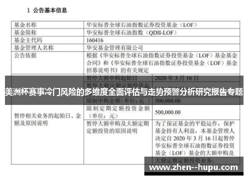 美洲杯赛事冷门风险的多维度全面评估与走势预警分析研究报告专题